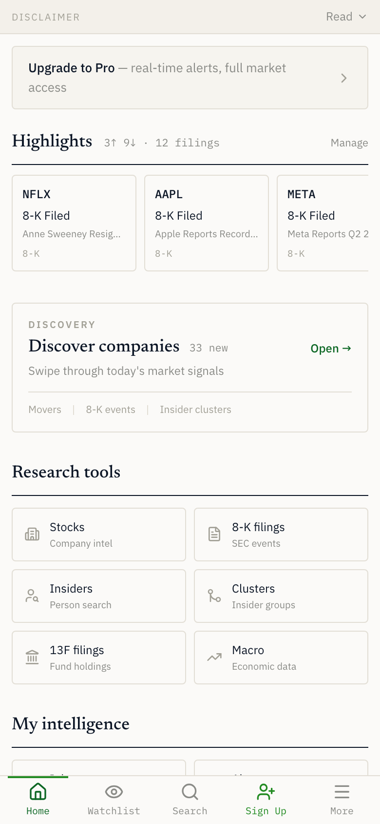 Dashboard on iPhone